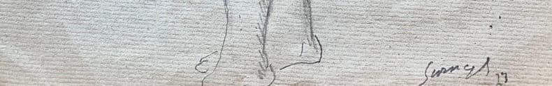 Étude de nu féminin aux bras croisés.