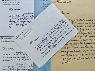 6 lettres manuscrites adressées à Michel Bulteau.