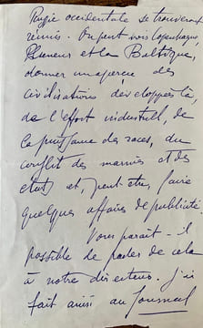 Candidature. . ADAM (Paul).