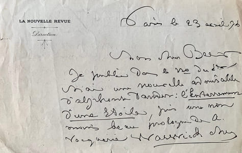 A propos de L’Enterrement d’une étoile et de Victor Hugo.