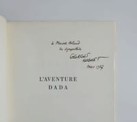L'AVENTURE DADA (1916-1922) couv. Marcel Duchamp EO avec envoi de l'auteur