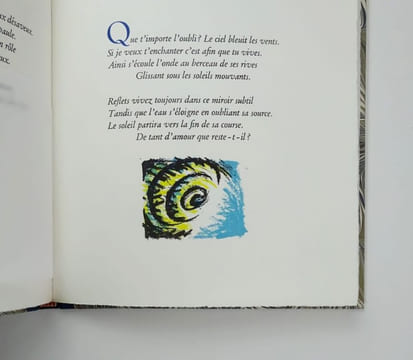 LE BUVEUR DE ROSÉE lithos de Orfeo Tamburi 1/80 ex. Arches signés. Georges Hugnet / Orfeo Tamburi