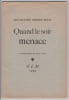 QUAND LE SOIR MENACE Pr&eacute;f. Ren&eacute; Char EO GLM 1939. Les Quatre Fr&egrave;res Roux