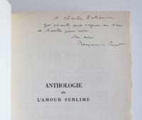 ANTHOLOGIE DE L'AMOUR SUBLIME EO avec envoi signé