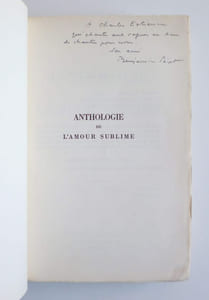 ANTHOLOGIE DE L'AMOUR SUBLIME EO avec envoi signé
