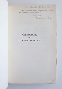 ANTHOLOGIE DE L'AMOUR SUBLIME EO avec envoi signé