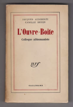 L'OUVRE-BOÎTE Colloque abhumaniste EO avec envoi signé. Jacques Audiberti & Camille Bryen