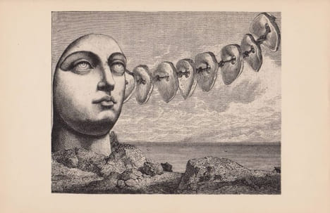 LES CRIS DE LA FÉE. Seize collages de Max Bucaille.. Max Bucaille