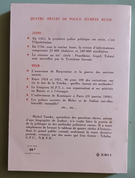 Quatre siècles de police secrète russe. TANSKY (Michel)