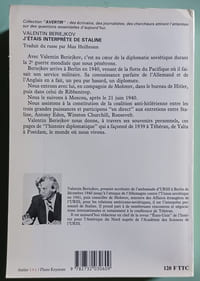 J'ETAIS INTERPRETE DE STALINE Histoire diplomatique 1939-1945