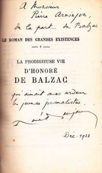 La vie prodigieuse d'Honoré de Balzac