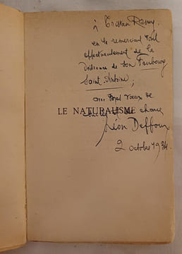 Le naturalisme avec un florilège des principaux écrivains naturalistes. DEFFOUX (Léon)