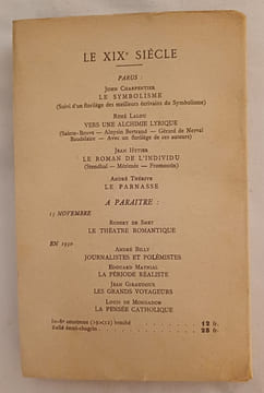 Le naturalisme avec un florilège des principaux écrivains naturalistes. DEFFOUX (Léon)