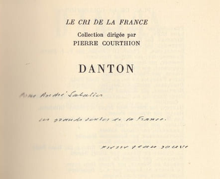 Discours - Choix de textes et préface de Pierre Jean Jouve et Frédéric Ditisheim. DANTON