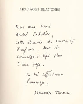 Les pages blanches - Avec des notes de Yukio Otsuka. TOESCA (Maurice)