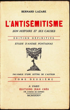 L'antisémitisme - Son histoire et ses causes - Edition définitive -Tome 2. LAZARE (Bernard)