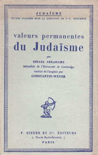 Valeurs permanentes du Judaisme