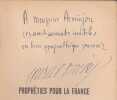 Proph&eacute;ties pour la France. BOISSY (Gabriel)