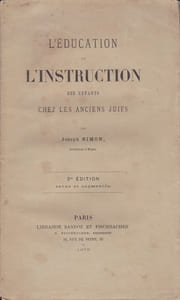 L'éducation et l'instruction des enfants chez les anciens juifs