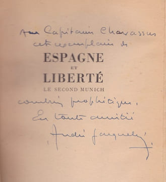 Espagne et Liberté - Le second Munich - Reportage - Préface d'Emile Buré. JACQUELIN (André)