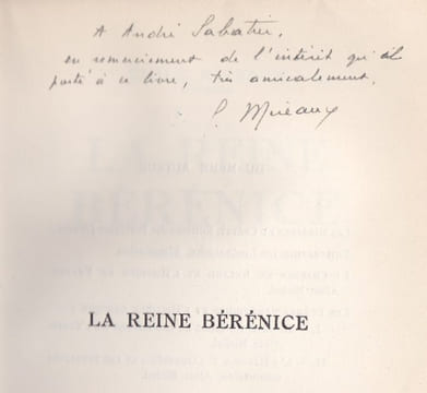 La Reine Bérénice. MIREAUX (Emile)