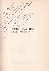 Charles Maurras, numéro d'écrou 8.321