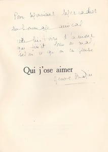 Qui j'ose aimer