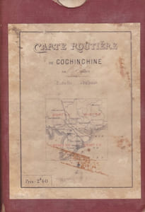 Carte routière de Cochinchine dressée par le service des travaux publics
