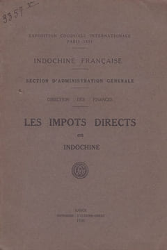 Indochine française - Les impôts directs en Indochine. undefined