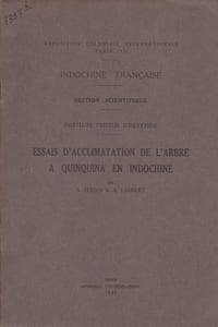 Indochine française - Essais d'acclimatation de l'arbre à quinquina en Indochine