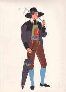 Costumes nationaux - Autriche - Hongrie - Tchéco-Slovaquie - Pologne
