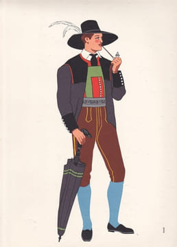 Costumes nationaux - Autriche - Hongrie - Tchéco-Slovaquie - Pologne. VARAGNAC A.