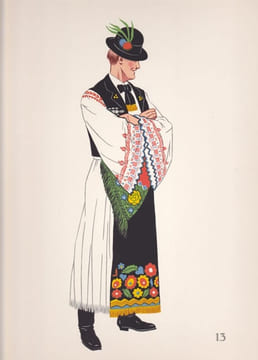 Costumes nationaux - Autriche - Hongrie - Tchéco-Slovaquie - Pologne. VARAGNAC A.