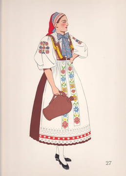 Costumes nationaux - Autriche - Hongrie - Tchéco-Slovaquie - Pologne. VARAGNAC A.
