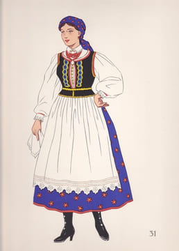Costumes nationaux - Autriche - Hongrie - Tchéco-Slovaquie - Pologne. VARAGNAC A.