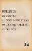 Bulletin du Centre de documentation du Grand Orient de France N&deg; 24. 