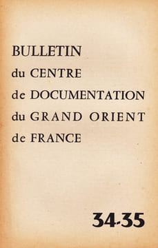 Bulletin du Centre de documentation du Grand Orient de France N° 34-35. undefined