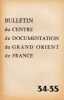 Bulletin du Centre de documentation du Grand Orient de France N&deg; 34-35. 