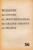 Bulletin du Centre de documentation du Grand Orient de France N&deg; 36. 