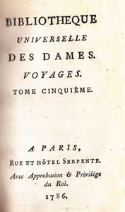 Bibliothèque universelle des dames. Voyages. Tomes 5 & 6