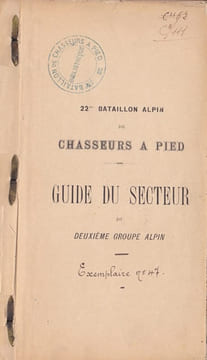 22e Bataillon alpin de Chasseurs à pied Guide du secteur du 2ème Groupe Alpin. undefined