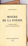 Mis&egrave;re de la po&eacute;sie. 'L'affaire A.... BRETON (Andr&eacute;)