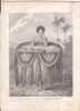 Gravure n&deg; 27 -  Jeune femme de O'Taiti apportant un pr&eacute;sent  " - A Voyage to the Pacific Ocean [Third Voyage]". COOK (Captain James) 