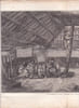 Gravure n&deg; 58 -  Int&eacute;rieur d'une maison de Oonalashka " - A Voyage to the Pacific Ocean [Third Voyage]". COOK (Captain James) 