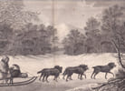 Gravure n&deg; 70 -  Homme du Kamtchatka voyageant en hiver " - A Voyage to the Pacific Ocean [Third Voyage]". COOK (Captain James) 