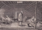 Gravure n&deg; 78 -  Int&eacute;rieur d'une habitation d'hiver du Kamtchatka  " - A Voyage to the Pacific Ocean [Third Voyage]". COOK (Captain James) 