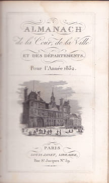 Almanach de la Cour, de la Ville et des Départements pour l'Année 1832. undefined