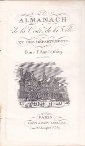 Almanach de la Cour, de la Ville et des Départements pour l'Année 1839