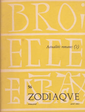 Zodiaque n°56 - Actualités romanes (2). undefined