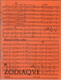 Zodiaque n°80 - Roussel (1869-1969)